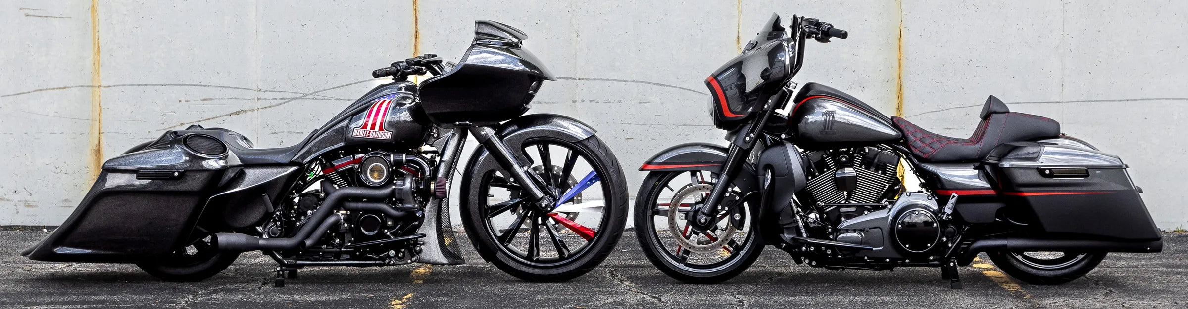 LONESTAR and GUNMETAL - Both Custom Harleys